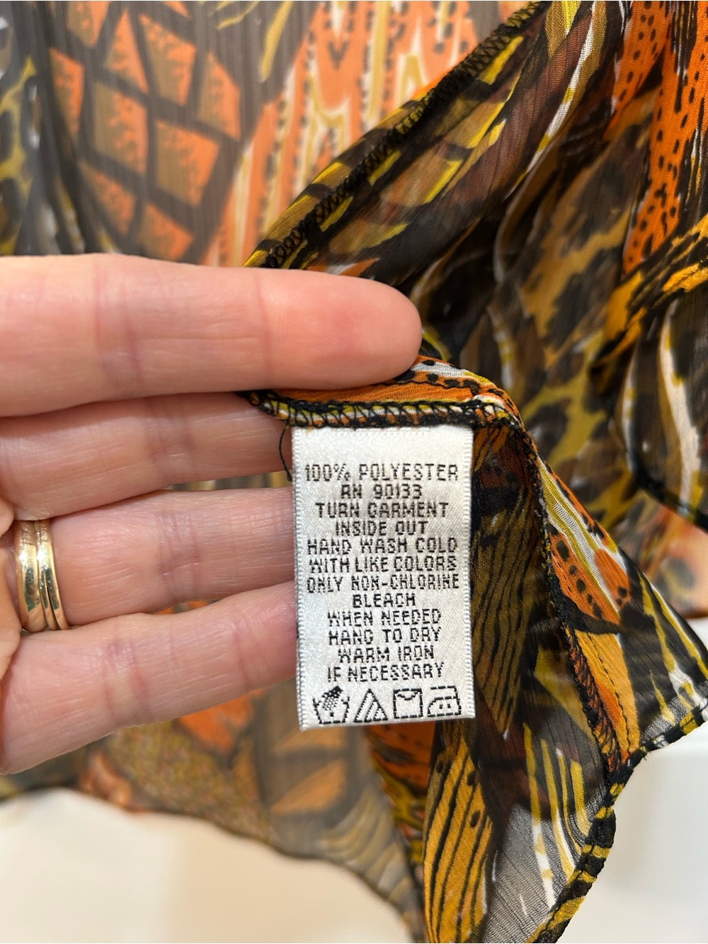 Bob Mackie Animal Print Color Block Vest Sz M Lightweight Wearable Art Butterfly - Picture 7 of 7